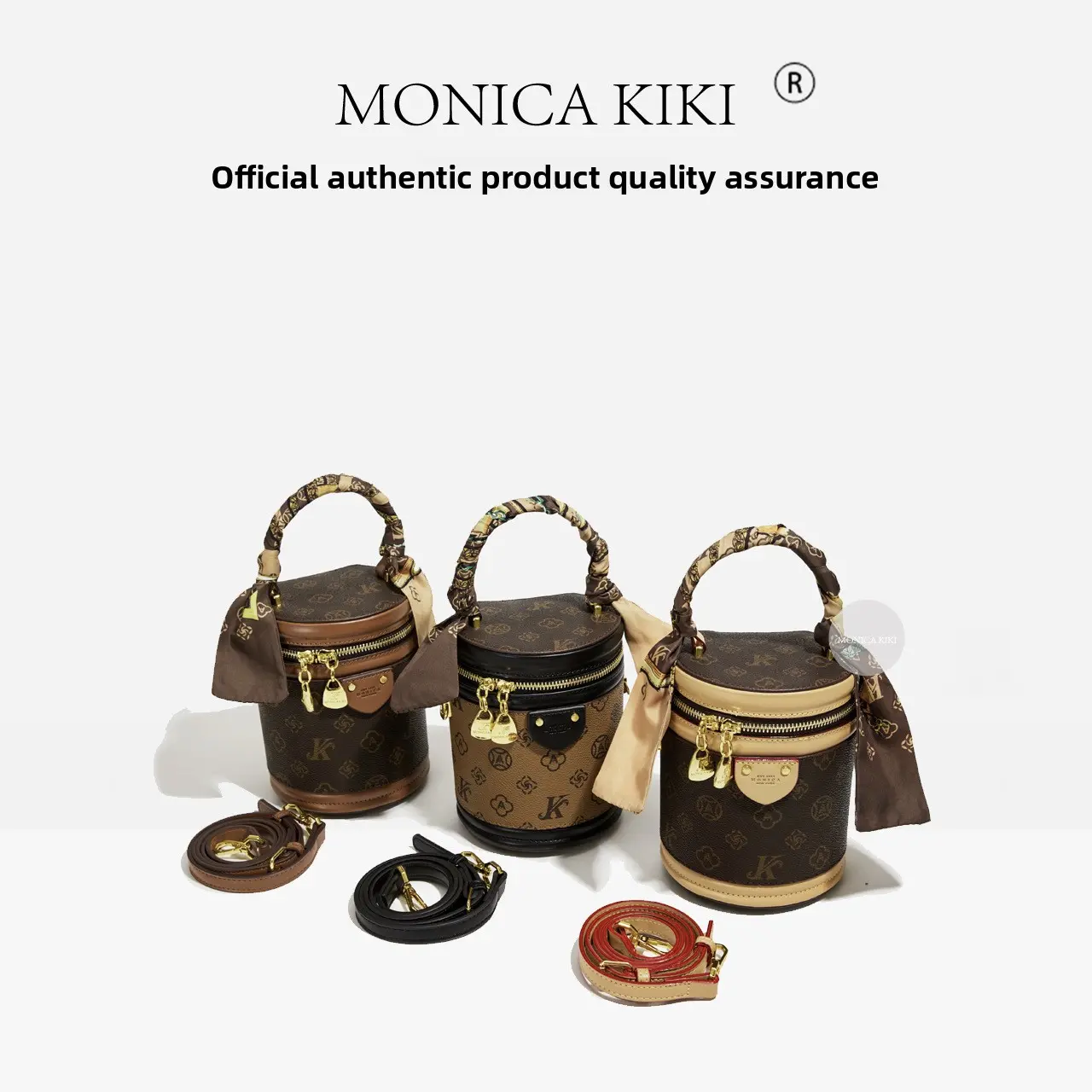Women's Vintage Printed Cylinder Crossbody Purse - Cute Mini Barrel Bag with Silk Scarf, Adjustable Strap, Suitable for Casual Wear, Cylinder Shape