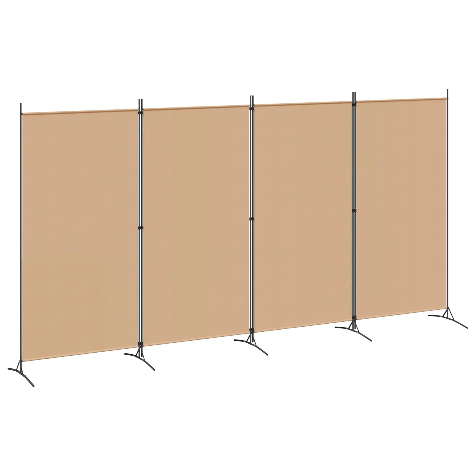 vidaXL 4-Panel Room Divider Beige 136.22 x 70.87 in Fabric, Cool Modern Room Divider, Rectangular & Foldable, Perfect Indoor Privacy Screen for Small Spaces 42039228