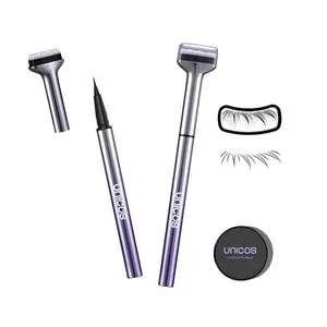 【NewGen】Unicos Lower Eyelash Stamp 2-in-1 Eye Makeup Tool with Waterproof Ink, Compact Design, Easy Application for Natural Look, Cosmetics, dealsforyoudays