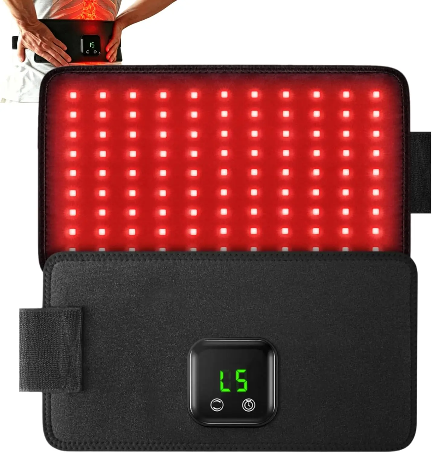 [Summer Finds] Red Light Therapy Pad for Body: Cordless Rechargeable Infrared Light Therapy for Back Waist Knee Hand Shoulder Relief, 660nm 850nm Red Light Therapy Wrap Belt Gift for Dad/Mom
