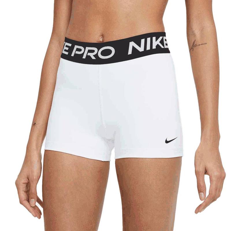 Nike Women's Pro 3 Inches Shorts - Dri-FIT Technology, Stretchy & Supportive, 50% Recycled Polyester, Mid-Rise Elastic Waistband