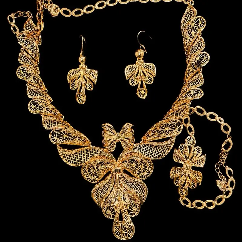 Royal Butterfly Gold-Plated Jewelry Set