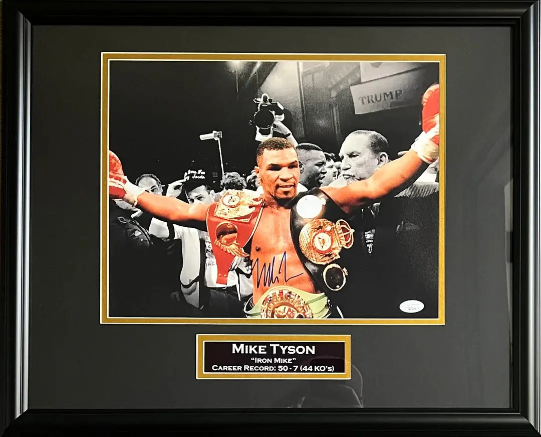 Mike Tyson Autographed Framed Boxing Photo – JSA Authenticated