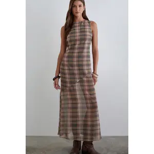 Blurry Check Elska Dress