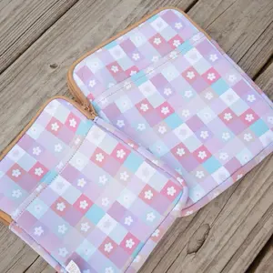 Flower Power Padded Neoprene Sleeves for Books and Devices - Standard Size (7” x 9”) & Large Size (9” x 10.25”) with Fun Print Design