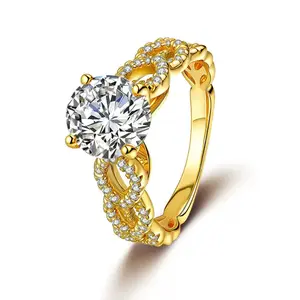 #80（Stellar）925 Sterling Silver Synthetic Moissanite Ring