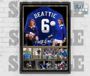 Kevin Beattie Ipswich Town Legend Football Shirt Poster