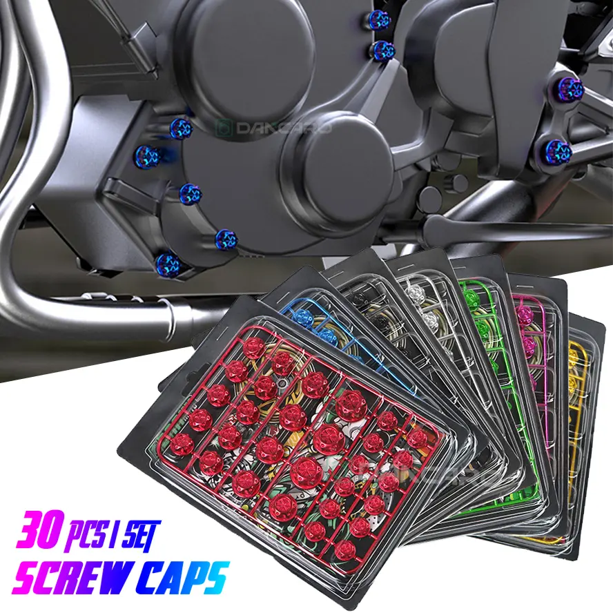 2026 Universal Motorcycle Screw Decorative Cover Prevent Screws from Rusting Beautify Motorcycles Multicolor Screw Cap 2026 For your cars New for your car décor