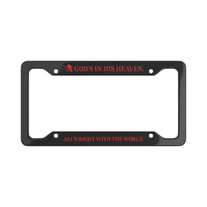 NERV License Plate Frame, Red NERV Logo Car Plate Frame, NGE Angels Car Accessory, Gendo Commander Frame, Mecha Anime Gift Idea