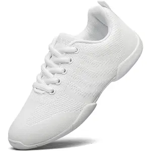 Girls White Cheerleading Shoes Lightweight Competition Tennis Shoes Women Hip Hop Gymnastics Dance Sneakers