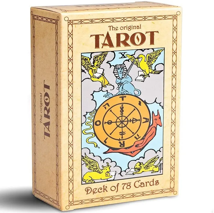 English Tarot Card Deck with Guidebook | 78 Divination Cards | Beginner & Professional Reading Set