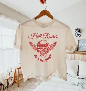 Hell Raiser Boxy Tee, Bold Statement Graphic Shirt, Edgy Streetwear Aesthetic