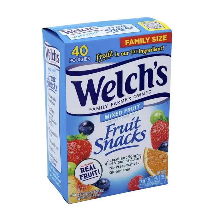 11 oz. Welch’s Fruit Snacks Fruit Shapes & Flavors - 40 Pc.
