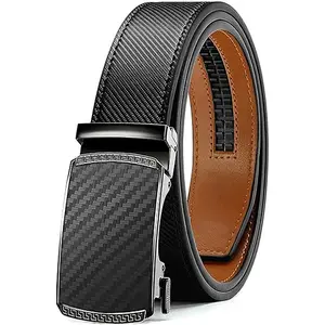 Mens Belt Leather Ratchet Easy Release Belt Dress and Casual Adjustable Belts for Men's Wear Gift Fathers Gift