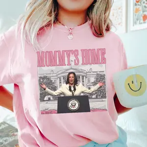 Kamala Mommy's Home Shirt, Kamala Shirt,  Vote For Kamala Harris , Kamala Pink White House, Kamala 2024