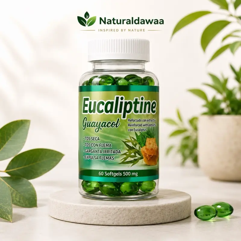 Eucaliptine Guayacol Softgels 500mg 60 Count Naturaldawaa Premium Herbal Dietary Supplement for Daily Wellness