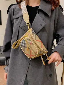 Trendy Colorblock Striped Camera Bag, 2026 New Fashion Unique European Vintage Shoulder Crossbody Bag, Women's Casual Backpack, Adjustable Crossbody Shoulder