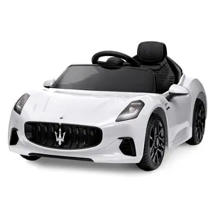 Garvee Licensed Maserati Gran Cabrio 12V Battery-Powered Electric Kids Ride-On Car - Kids Outdoor Play, Parent Remote, Front/Rear LED Lights, MP3 Player, Smooth Start, Shock Absorption, 3 Speeds, Bluetooth, 360° Safety, 77 lbs Capacity, Cells Power Source