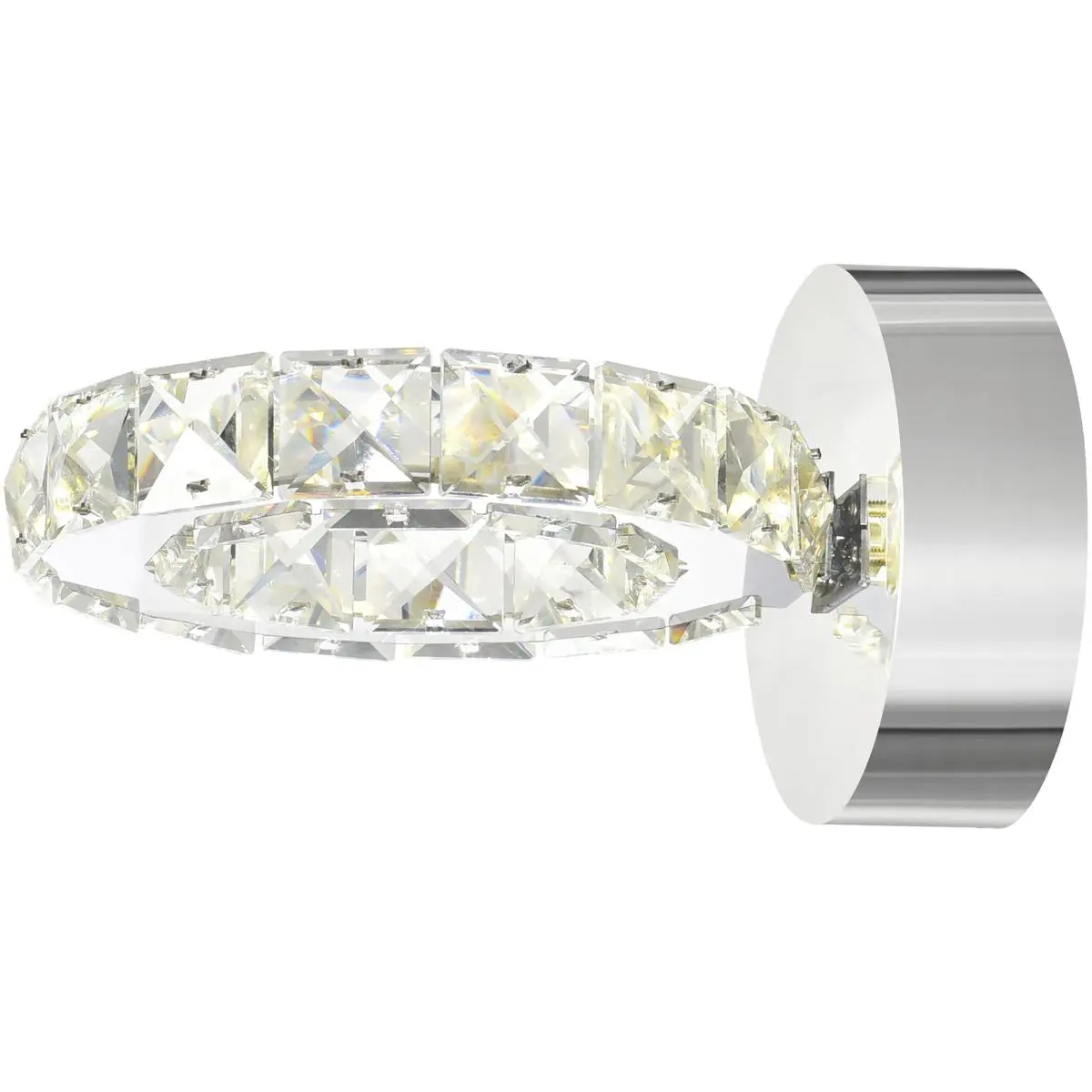 CWI Lighting Ring LED 7 inch Chrome Wall Light 5080W7ST