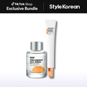 [FRANKLY] PDRN Bounce Ball Serum & Cream DUO - Salmon PDRN Ball 20,000ppm, 99% Pure PDRN Salmon DNA for Post Microneedling Recovery, Salmon PDRN Ball 100,000ppm, Salmon Egg Extract,Redness & Damaged Skin Repair, Lightweight, Non Sticky
