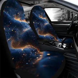 Starry Sky Pattern Car Seat Cover, 1 Set Durable Polyester Car Seat Protector for Front & Rear Seats, Universal Car Interior Accessories for Vehicles