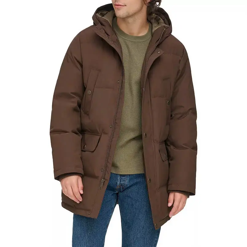 Men's Dockers Arctic Cloth Heavyweight Performance Hooded Parka Wetsuit Tops Sweatshirts Casual