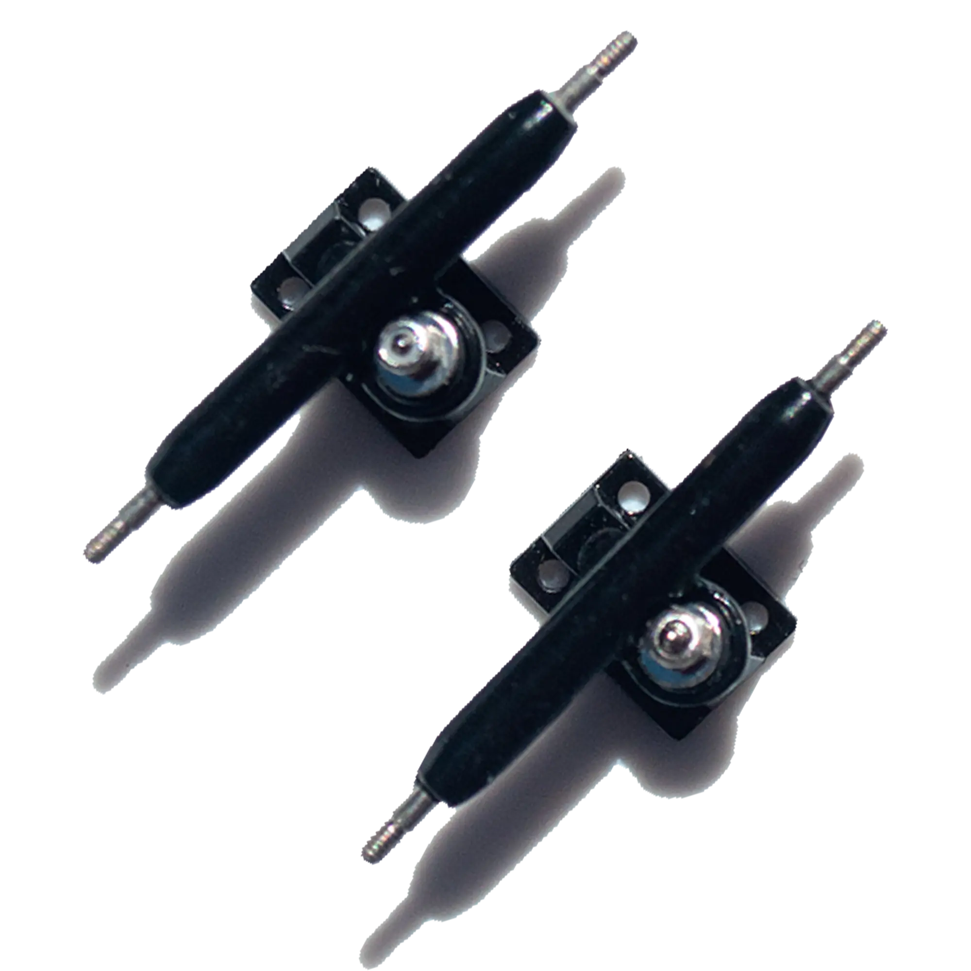 LC BOARDS FINGERBOARD TRUCKS BLACK PRO SHAPED WITH LOCK NUTS