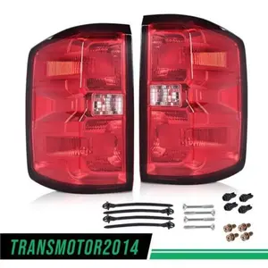 FIT FOR 2014-2019 SILVERADO RED LENS REAR TAIL LIGHT BRAKE LAMP