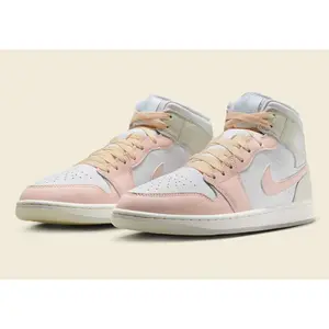 Men's/GS Air Jordan 1 Mid SE "Flamingo" HJ6654-100 Fashion Athletic Sneaker