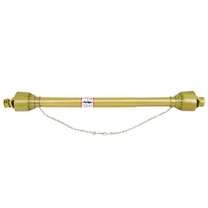 Tractor PTO Shaft, 1-3/8" x 6 Spline & Round End, 43-61 in, 35 HP & 540 RPM, Heavy Duty Steel PTO Drive Shaft Replacement with Safety Shield for Bush Hog Finishing Mower Rotary Cutter