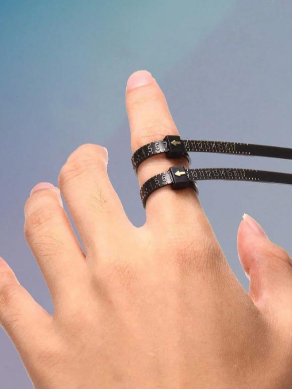 1pc Ring Sizer Tool - Soft  Tape Measure Adjustable Jewelry Measuring Tape For Accurate Ring Size Measurement At Home (Perfect For Engagement Rings & Wedding Bands),Valentine's Day,Travel,Travel Essential,Room Decor,Valentine's Gift