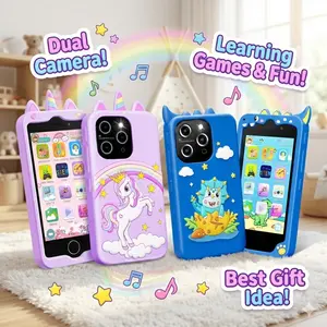 Lifesaver for Parents! Kids Toy Phone with Games & Camera | Keeps Toddlers Busy at Restaurants/Offices | Unicorn/Dino Gift