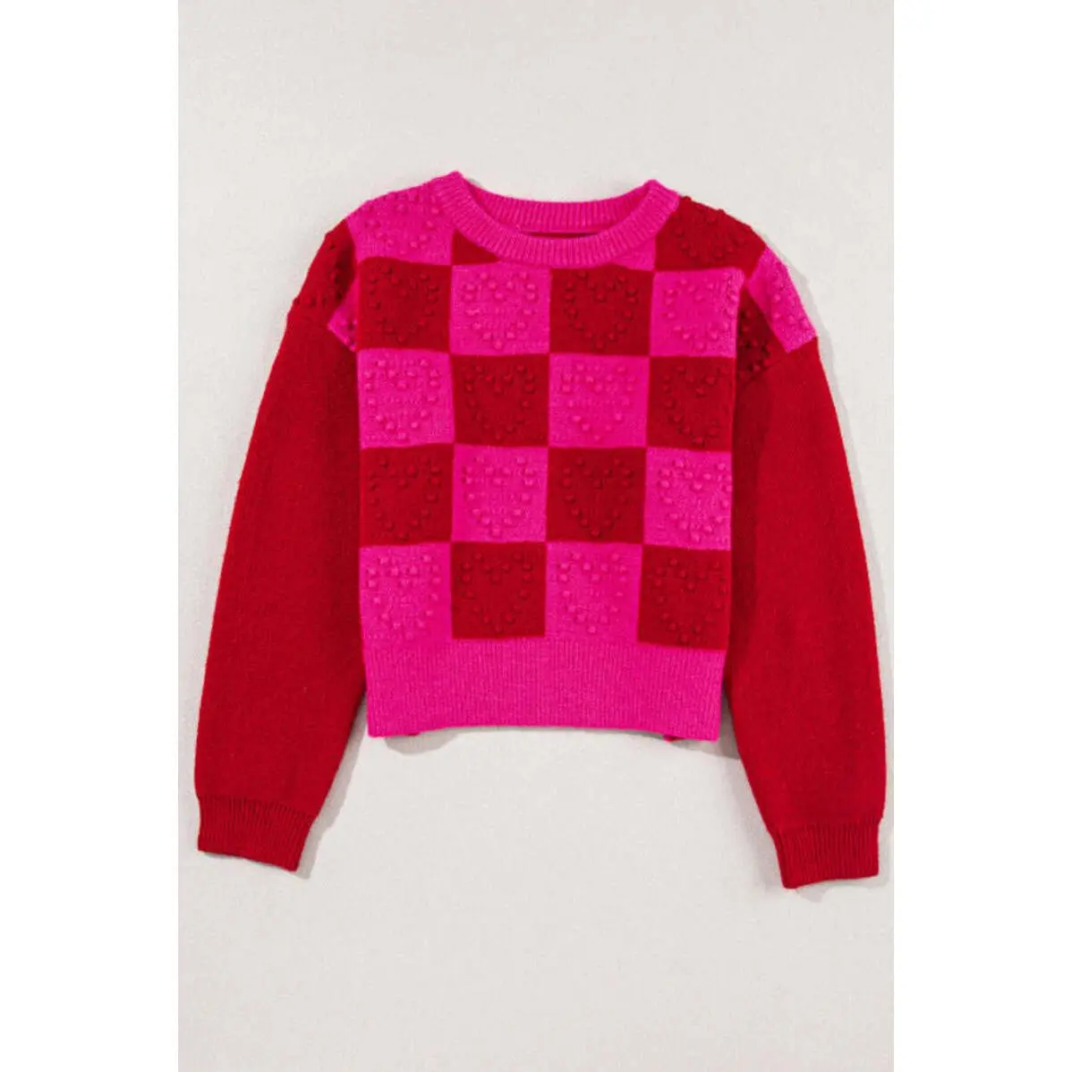 Dotted Heart Checker Sweater