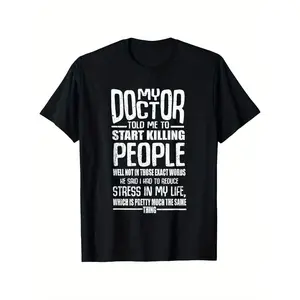 Fun Swimming T-Shirt "Discovering on Land" Men's T-Shirt, Sizes 0XL-5XL, Crew Neck, Please Return to the Pool Unisex Four Seasons Casual Crew Neck Outdoor Personality Short Sleeve Men's Summer Clothing Slightly Stretchy 100%