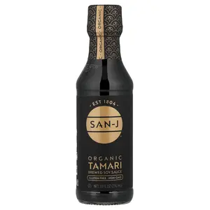 San-J Organic Tamari Brewed Soy Sauce, 10 fl oz (296 ml)