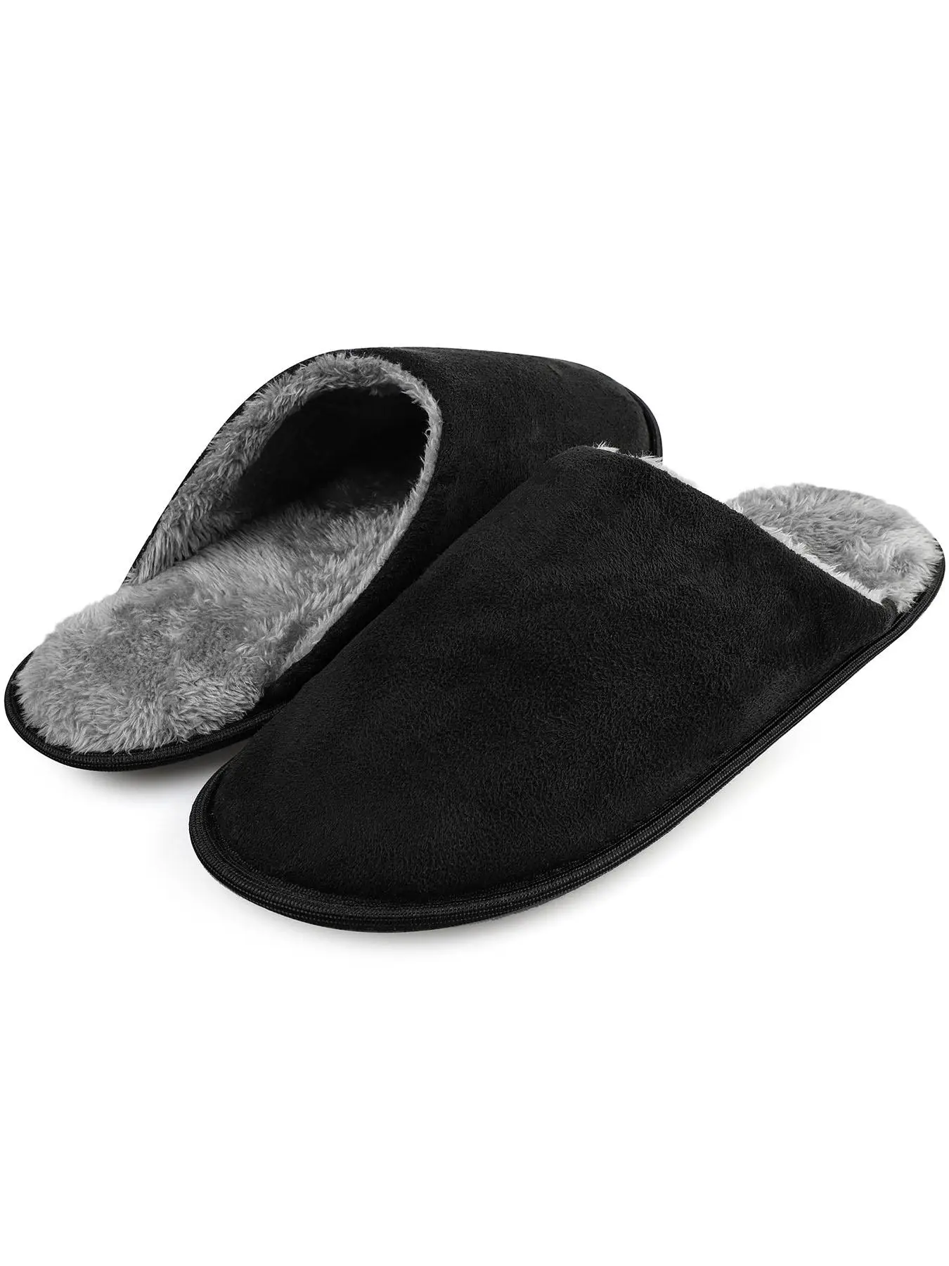 Men's Casual Soft Plush Slippers, 1 Pair Simple Design Non-slip Home Slippers, Warm Slippers for Indoor & Outdoor Use for All Seasons