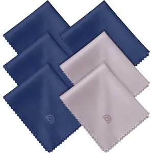 Microfiber Cleaning Cloths (6-Pack) - Ultra-Soft, Scratch-Free Cloths for Eyeglasses, Sunglasses, Camera Lenses, Screens & More - Washable &