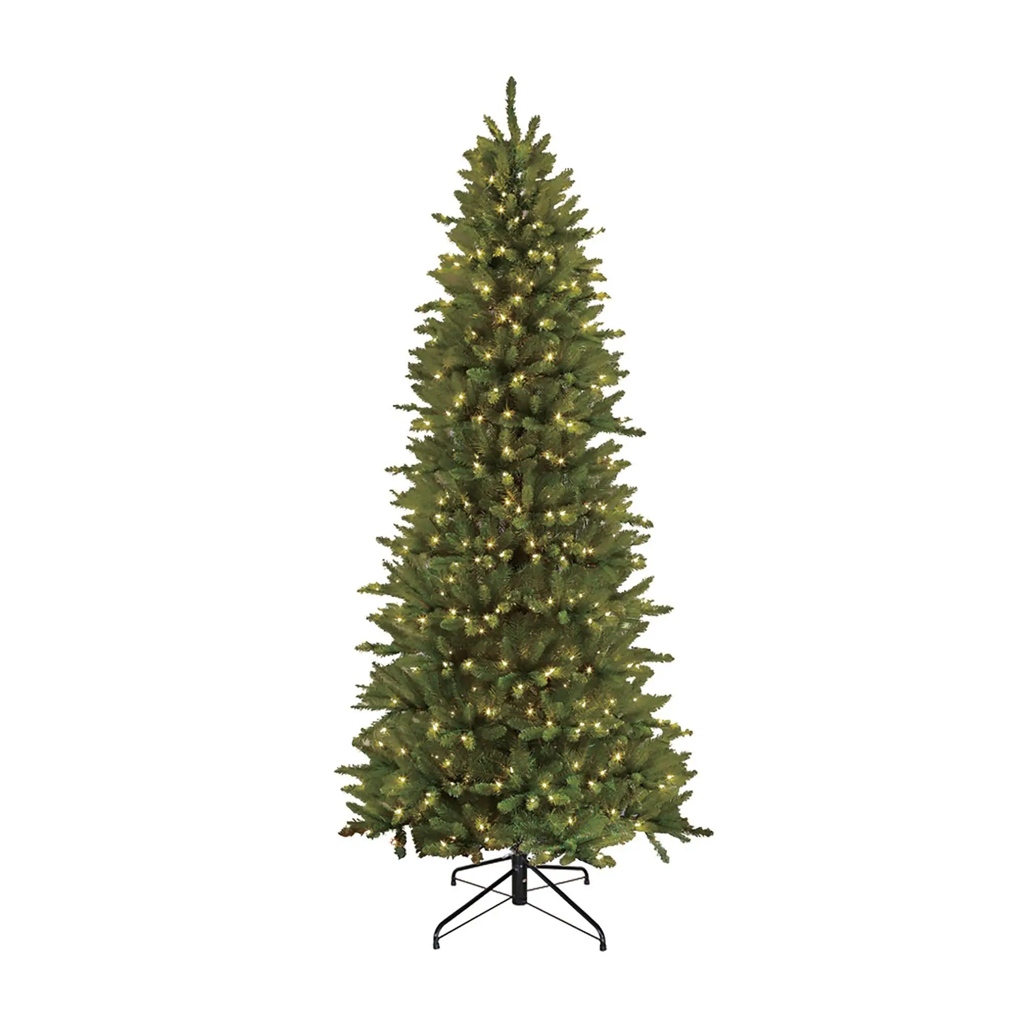 Puleo International 7.5' Pre-Lit Slim Franklin Fir Tree