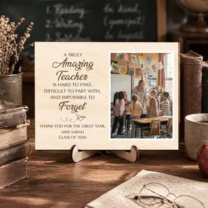 Personalized Teacher Appreciation Picture Frame, Engraved Teacher Thank You Gift from Students, End of year Gift, Classroom Photo Frame Gift, Teacher Appreciation Gifts 2026
