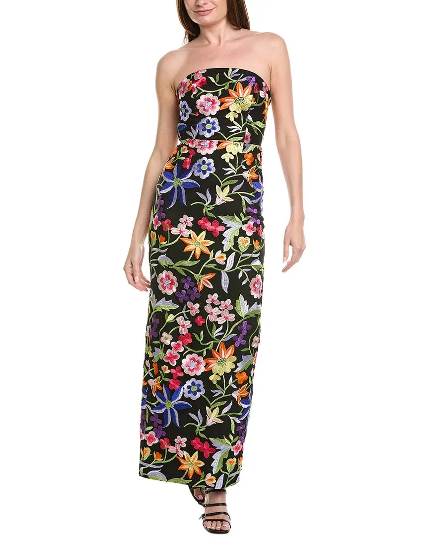 Milly Magnolia Mesh Embroidery Maxi Dress
