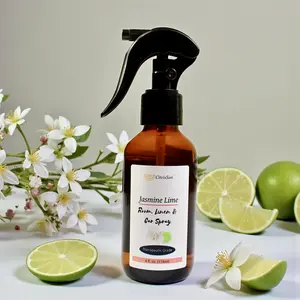 CitrisSan Jasmine Lime Room Linen Car Spray - Aromatherapy Scent for Home Car Freshening with Natural Citrusy & Floral Notes