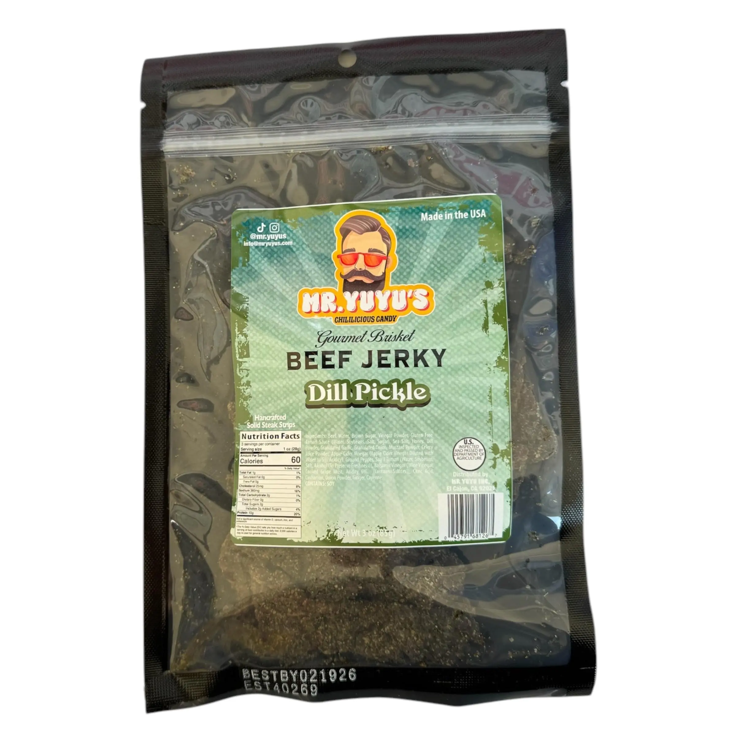 Mr. YuYu's Brisket Beef Jerky Dill Pickle