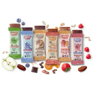 Skout Organic Kids Bar Variety Pack - 36 Pack, 6 Unique Flavors, Plant-Based, Gluten-Free, Healthy Snacks, Calories & Natural Ingredients