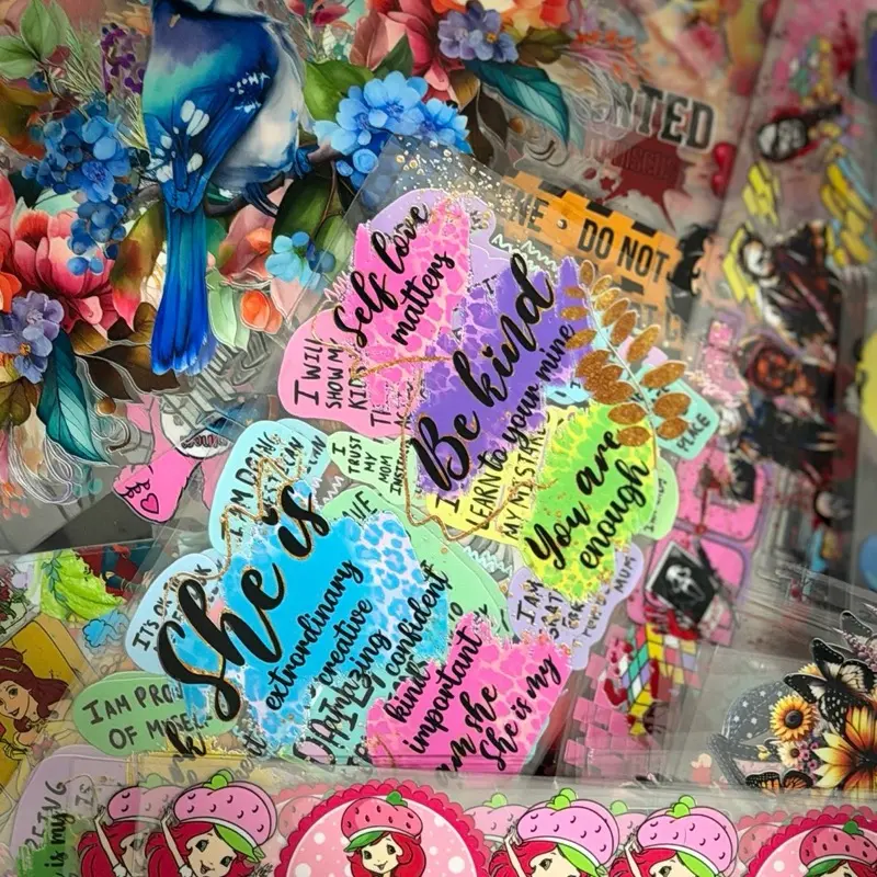 UV-DTF Assorted Wrap Bundle - Assorted Cup Wraps, Trendy Designs for Cup Customization