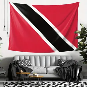 Trinidad and Tobago Civil Ensign Flag Tapestry - Trinidad and Tobago National Flag Red, Black, Colors - No Electricity Needed - Home, Office, Party Decor - Housewarming, Birthday, Independence Day Gift - Caribbean Heritage Decoration, Indoor Decoration