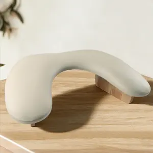 Collapsible Ruffled Nail Hand Pillow Bow Nail Hand Rest Cushion Two-Hand Manicure Pillow for Comfortable Home Nail Art