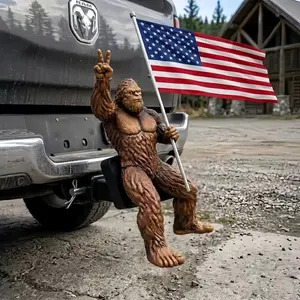 Patriot Bigfoot Trailer Hitch, American Flag Sasquatch Tow Receiver, Patriotic Truck Accessory, for Truck Owners