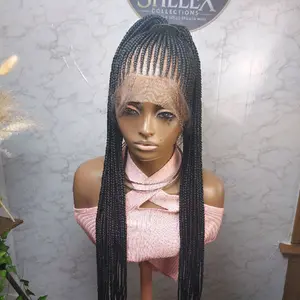 Chuku Updo Unit in Black with a Touch of Baby Hair Lightweight Braided Wig for Everyday Wear