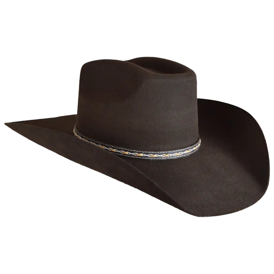 Stetson 3X Stallion Square With Eyelets Chocolate Wool Western Hat SWSQRE-794222