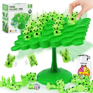 Frog Balance Game Toys,Balance Game Tree Two-Player Parent-Child Interactive Family Tabletop Puzzle Montessori Toy,Frogs Board for Kids and Adults